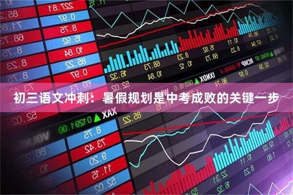 初三语文冲刺：暑假规划是中考成败的关键一步